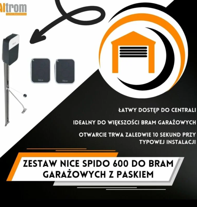 ZESTAW DO BRAMY GARAŻOWEJ NICE SPIDO 600